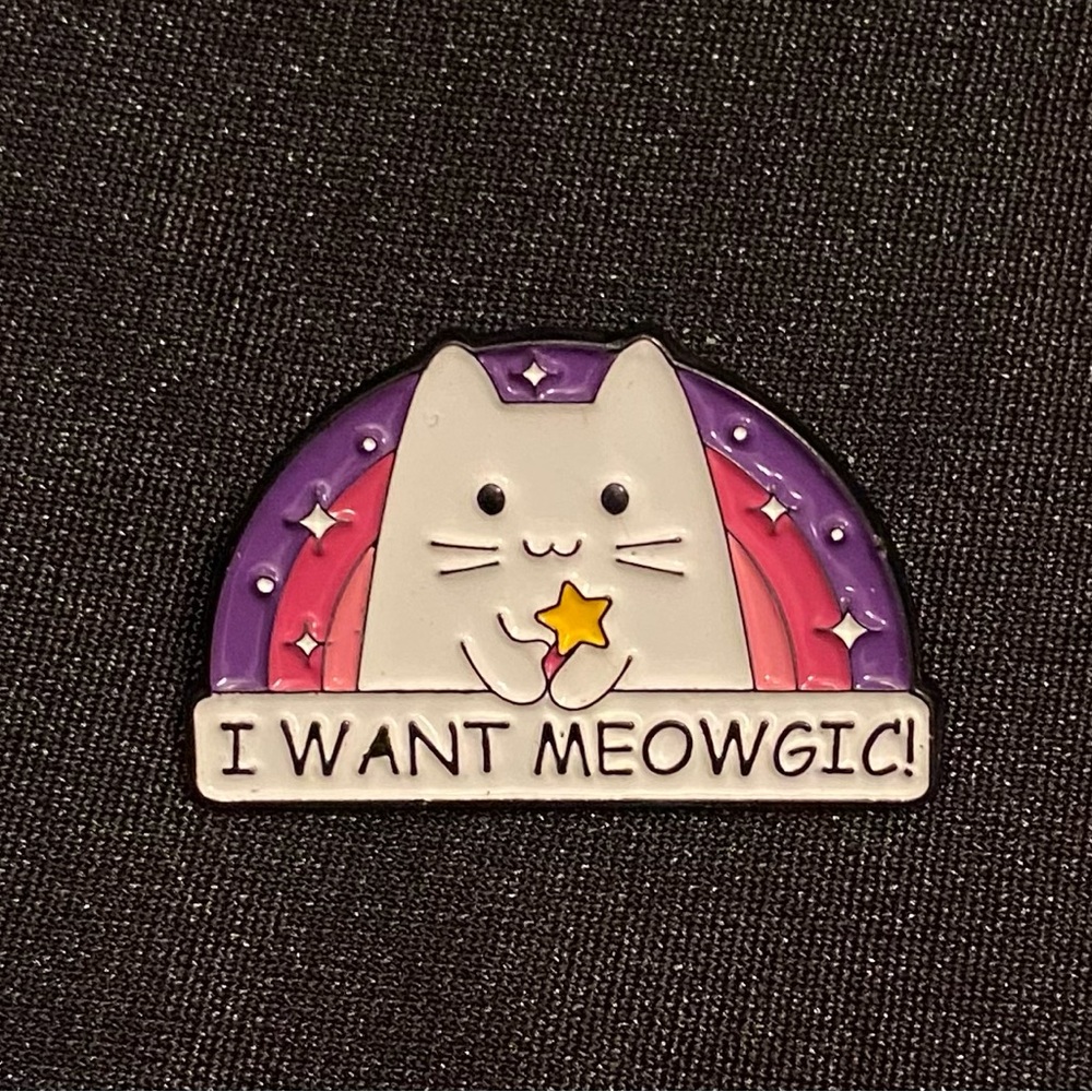 Sweet Kitty Pin or Magnet | Hat, Backpack, Jacket, Pushpin, Lapel, Tote, Bag